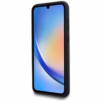 Karl Lagerfeld Silikona Karl&Choupette Metal Pin viedtālruņa apvalks Samsung Galaxy A35 - melns