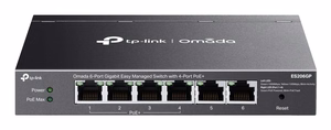 TP-Link Omada ES206GP tīkla slēdzis Managed Gigabit Ethernet (10/100/1000) Power over Ethernet (PoE) melns