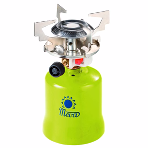 Meva FOCUS tūrisma gāzes plīts caurduramām gāzes kasetnēm, 1,4 kW ar pjezo aizdedzi