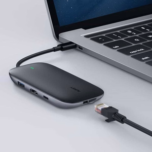 AUKEY CB-C71 saskarnes sadalītājs 5000 Mbit/s melns