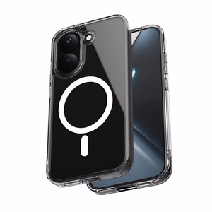 Crong Hybrid Clear Magnetic MagSafe vāciņš ierīcei Xiaomi POCO X8 Pro 5G, caurspīdīgs