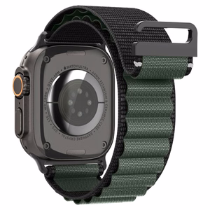 SPIGEN WBF1 siksniņa APPLE WATCH 6 / 7 / 8 / 9 / 10 / SE / ULTRA 1 / 2 (44 / 45 / 46 / 49 MM) melns/zaļš