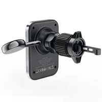 Acefast D18 automašīnas turētājs ar MagSafe / Qi indukcijas lādētāju + USB-A USB-C kabelis - melns