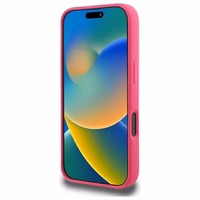 Karl Lagerfeld silikona Choupette galvas Magnētiskais iPhone 16 Pro viedtālruņa apvalks - Rozā