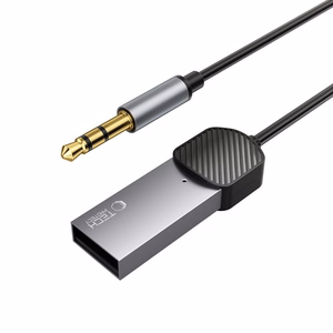 Tech-Protect UltraBoost audio adapteris mini jack 3.5mm (tēviņš) / Bluetooth - pelēks
