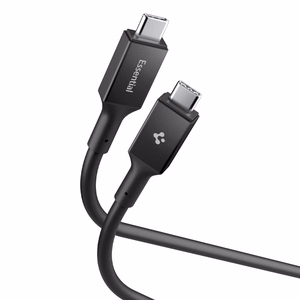 Spigen Essential EB24012CC USB-C / USB-C 240W 120 cm kabelis - melns
