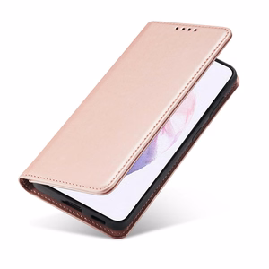 Magnētiskais karšu apvalks Samsung Galaxy S22 + (S22 Plus) maciņš karšu turētājs rozā