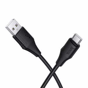 Silicone Cable USB A to USB C Hoco 3A 1m X124 black