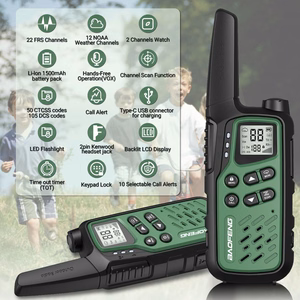 Baofeng BF-T25E rāciju komplekts, 2 gab., zaļas