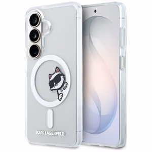 Karl Lagerfeld maciņš Magnetic IML Peekaboo Choupette priekš Samsung Galaxy S26 caurspīdīgs