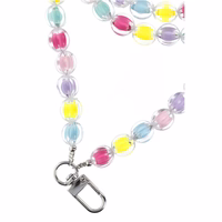 COLORFUL tālruņa siksniņa, tālruņa piekariņš / auklas garums 120 cm (60 cm cilpā) / ap kaklu – daudzkrāsains