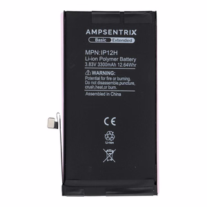 AmpSentrix Basic baterija iPhone 12 / 12 Pro (palielināta ietilpība 3300 mAh)