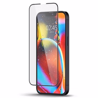 Spigen Glass FC rūdītais stikls iPhone 13 / 13 Pro / 14 / 16e - melns
