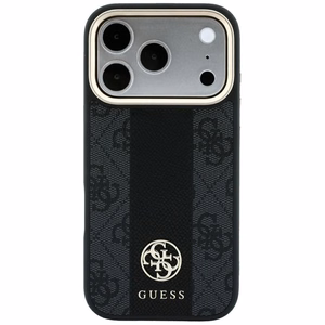 Maciņš IPHONE 18 Pro Max/17 Pro max saderīgs ar MagSafe (Stripe Round and Classic Logos 4G) (krāsa: melna)