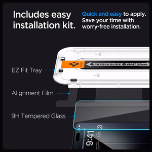 Spigen Glas.tR EZ Fit rūdītais stikls iPhone 15 Pro - 2 gab.