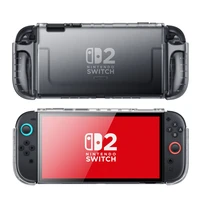 Supcase Crystal apvalks Nintendo Switch 2 - caurspīdīgi melns