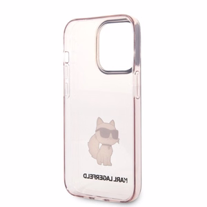 Karl Lagerfeld KLHCP14LHNCHTCP iPhone 14 Pro 6.1" rozā/rozā cietais apvalks Ikonik Choupette