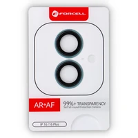 Forcell Premium rūdīts kameras lēcas stikls – iPhone 16 / 16 Plus zilgani zaļā (teal) krāsā