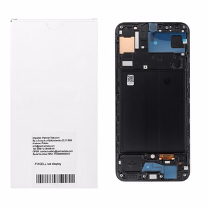 REWA OLED LCD displejs ar rāmi SAMSUNG A50, melns