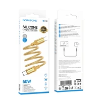 Borofone Kabel BX108 Start (m) - Type C uz Type C - 60W 3A 1 metrs auksinis