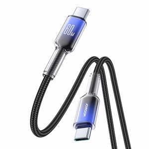 Joyroom S-A42 Crystal-Clear Series 60W USB-C - USB-C cable 1.2m - black