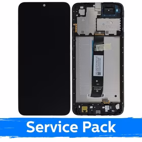 LCD displejs saderīgs ar Xiaomi Redmi A1 (A1+) / Redmi A2 (A2+) melns ar rāmi (Service Pack)
