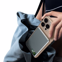 Blavec Portatīvais lādētājs 10000mAh BJ-03 Plāns 13,5mm - Type C - 22,5W magnētiskā Magsafe 3 in 1 (PBBJ03-MC10G) pelēka