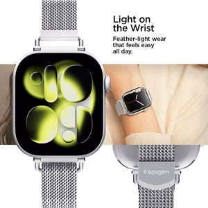 SPIGEN WBM4 ремешок Apple Watch 8 / 9 / 10 / 11 / SE (40 / 41 / 42 MM) серебристый
