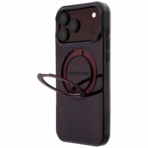 Mercedes AMG IML Double Layer Urban Line vāciņš modelim iPhone 18 Pro Max / 17 Pro Max, ar gredzenu-statīvu, saderīgs ar MagSafe – bordo