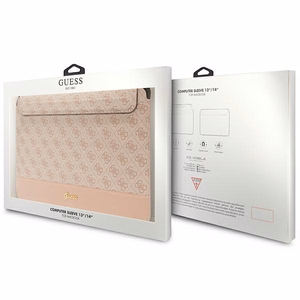 Guess 4G Stripe Metal Logo apvalks 14" klēpjdatoram - rozā