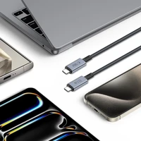 Tech-Protect UltraBoost Max USB-C 4.0 / USB-C 4.0 PD kabelis 240W 8K 40Gbps 1m - pelēks