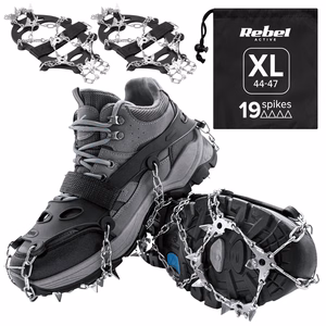 REBEL ACTIVE pretslīdes uzlikas ar radzēm pārgājienu apaviem, XL izmērs, 44–47