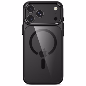 Tech-Protect Magmat MagSafe CC maciņš modelim iPhone 17 Pro / 18 Pro – caurspīdīgs melns