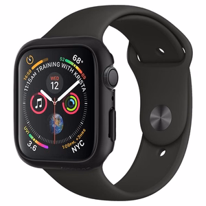 Spigen Thin Fit viedtālruņa apvalks Apple Watch 4/5/6/SE (44mm) - melns