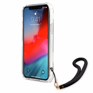 Guess GUHCP12MKSARBK iPhone 12/12 Pro 6.1" melns/melns cietais apvalks Camo kolekcija