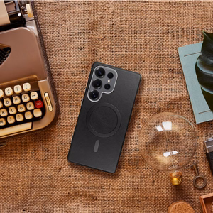 GENTLEMAN MAG COVER magnētiskais viedtālruņa apvalks, savietojams ar MagSafe, paredzēts SAMSUNG S25 ULTRA, melns