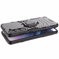 Ring Armor viedtālruņa apvalks Samsung Galaxy S23+ bruņots pārsegs magnētiskais turētājs gredzens melns