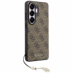 GUESS maciņš for SAMSUNG S26 Ultra GUHMS26LGF4GBR (PU 4G Classic Logo with Charm) brūns