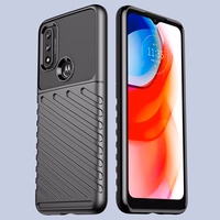 Thunder viedtālruņa apvalks elastīgs bruņu pārsegs Motorola Moto G Play 2022 melns