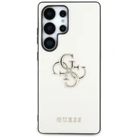 Guess Graudains Liels 4G Logotips Mazs Klasiskais Logotips Viedtālruņa apvalks Samsung Galaxy S25 Ultra bēša