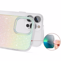 Kingxbar Travel Series grezns elegants viedtālruņa apvalks iPhone 13 Pro zils-oranžs (Mākoņi)