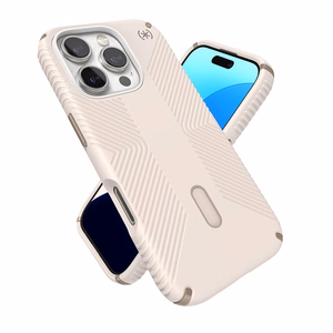 Speck Presidio2 Grip ClickLock & MagSafe vāciņš ierīcei iPhone 16 Pro, Bleached Bone / Heirloom Gold / Hazel Brown