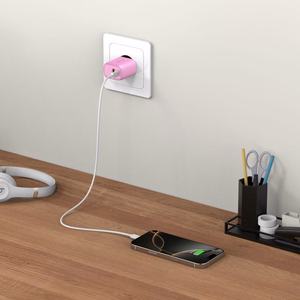 Tech-Protect NCA30 PD 30W QC3.0 USB-A / USB-C sienas lādētājs - rozā