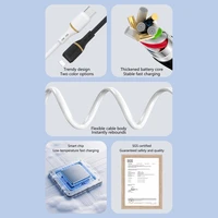 Dudao L25T USB-A - USB-C silikona kabelis 5A 1m - balts