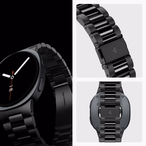 Spigen Modern Fit Band 316L aproce modelim Samsung Galaxy Watch 40/44/46 mm – melna