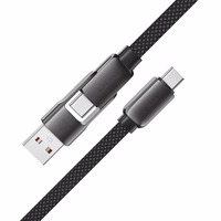 Acefast C13-04 USB-C - USB-A / USB-C kabelis 480Mb/s 3A 1,2 m - melns