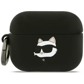 Karl Lagerfeld Silicone Choupette Head 3D macins AirPods Pro 3 - melns