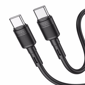 Kabelis USB C uz USB C Hoco 3A 60W 1 m X83 melns