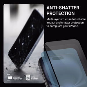Crong Nano Glass elastīgs 100D hibrīda ekrāna aizsargs ierīcei iPhone 16 / 15