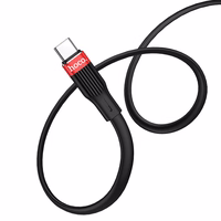 USB kabelis Hoco U72 Type-C 1,2 m silikona melns